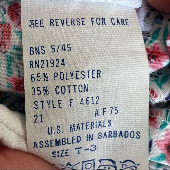 Vtg Polly Flinders Delicate Floral Long Sleeve Dress Diamond  Smocked Lace Sz 3T - Picture 14 of 15